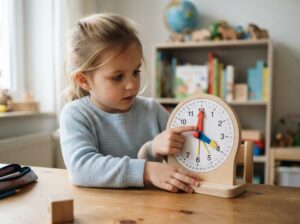 Kind Uhr lernen